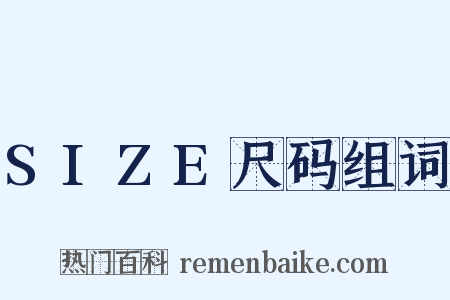 SIZE尺码组词是什么意思的图片